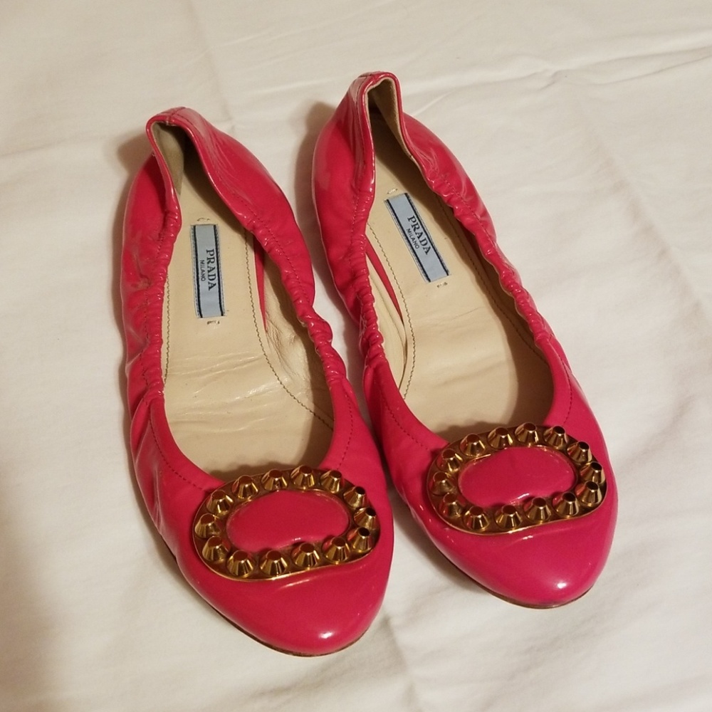 Prada Hot Pink Ballet Slippers